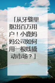 从牙缝里抠出百万用户！小鹿妈妈公司如何用一根线撬动市场？