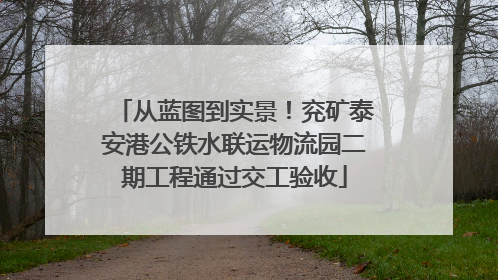 从蓝图到实景！兖矿泰安港公铁水联运物流园二期工程通过交工验收