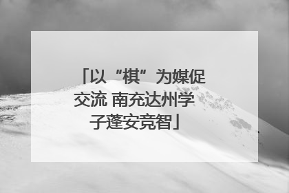 以“棋”为媒促交流 南充达州学子蓬安竞智