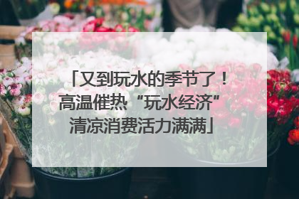 又到玩水的季节了！高温催热“玩水经济” 清凉消费活力满满