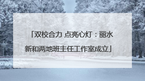 双校合力 点亮心灯：丽水新和两地班主任工作室成立