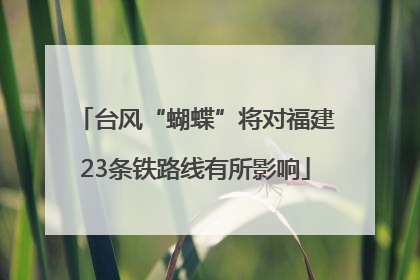 台风“蝴蝶”将对福建23条铁路线有所影响