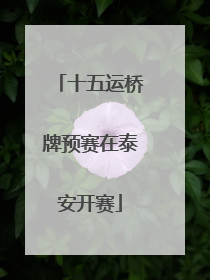 十五运桥牌预赛在泰安开赛