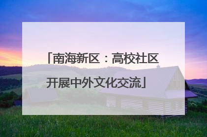 南海新区：高校社区开展中外文化交流