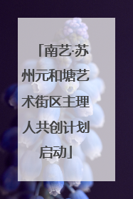 南艺·苏州元和塘艺术街区主理人共创计划启动