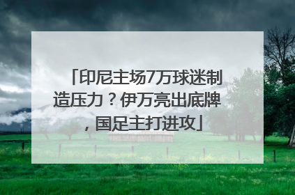 印尼主场7万球迷制造压力？伊万亮出底牌，国足主打进攻