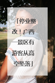 停业整改！广西一景区有游客从高空坠落