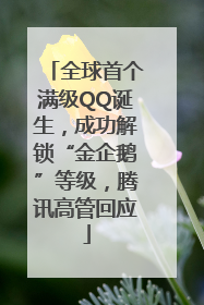 全球首个满级QQ诞生，成功解锁“金企鹅”等级，腾讯高管回应