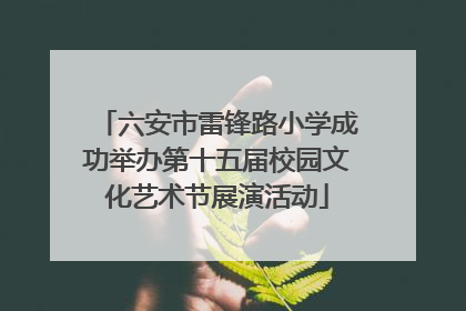 六安市雷锋路小学成功举办第十五届校园文化艺术节展演活动
