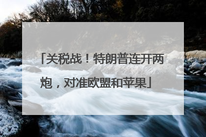 关税战！特朗普连开两炮，对准欧盟和苹果