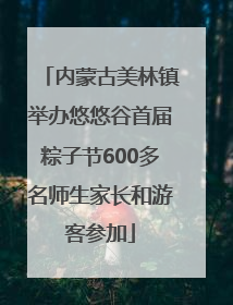 内蒙古美林镇举办悠悠谷首届粽子节600多名师生家长和游客参加