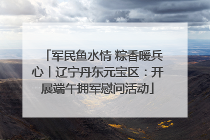 军民鱼水情 粽香暖兵心丨辽宁丹东元宝区：开展端午拥军慰问活动