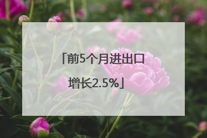 前5个月进出口增长2.5%