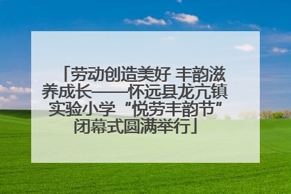 劳动创造美好 丰韵滋养成长——怀远县龙亢镇实验小学“悦劳丰韵节”闭幕式圆满举行