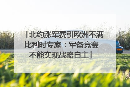 北约涨军费引欧洲不满 比利时专家：军备竞赛不能实现战略自主