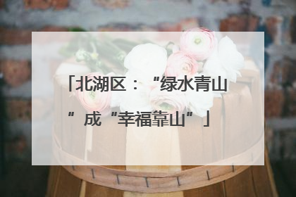 北湖区：“绿水青山”成“幸福靠山”