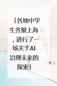 各地中学生齐聚上海,进行了一场关于AI治理未来的探索