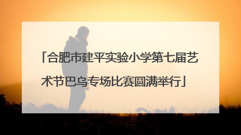 合肥市建平实验小学第七届艺术节巴乌专场比赛圆满举行