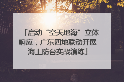 启动“空天地海”立体响应，广东四地联动开展海上防台实战演练
