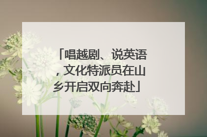 唱越剧、说英语，文化特派员在山乡开启双向奔赴