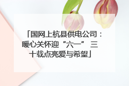 国网上杭县供电公司：暖心关怀迎“六一” 三十载点亮爱与希望