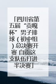四川省第五届“贡嘎杯”男子排球（初中组）总决赛开赛 自贡这支队伍打进半决赛