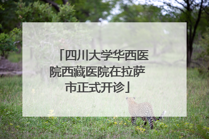 四川大学华西医院西藏医院在拉萨市正式开诊