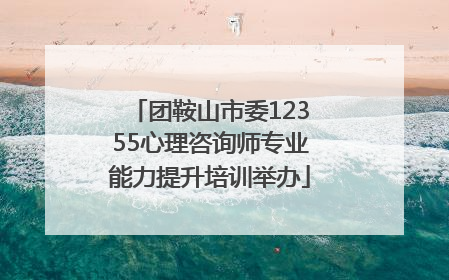 团鞍山市委12355心理咨询师专业能力提升培训举办