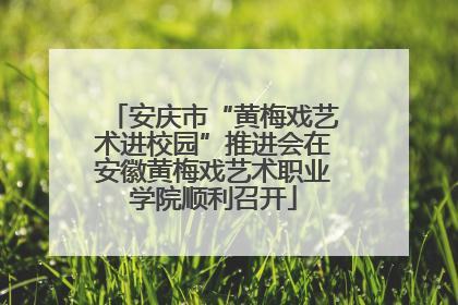 安庆市“黄梅戏艺术进校园”推进会在安徽黄梅戏艺术职业学院顺利召开