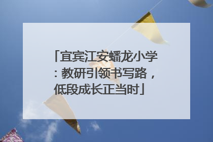 宜宾江安蟠龙小学：教研引领书写路，低段成长正当时