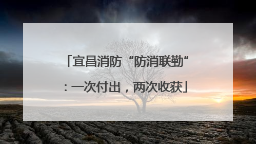宜昌消防“防消联勤”：一次付出，两次收获