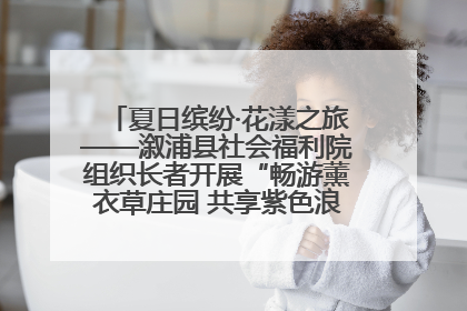 夏日缤纷·花漾之旅——溆浦县社会福利院组织长者开展“畅游薰衣草庄园 共享紫色浪漫”户外活动