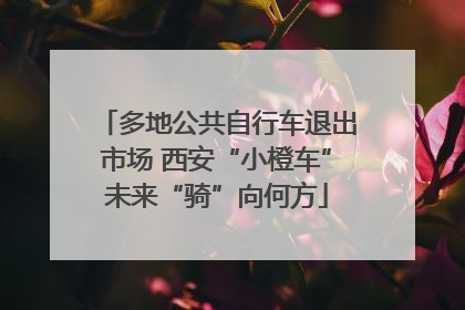 多地公共自行车退出市场 西安“小橙车”未来“骑”向何方