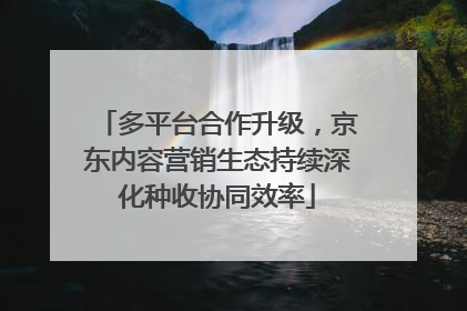 多平台合作升级，京东内容营销生态持续深化种收协同效率