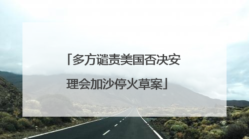 多方谴责美国否决安理会加沙停火草案