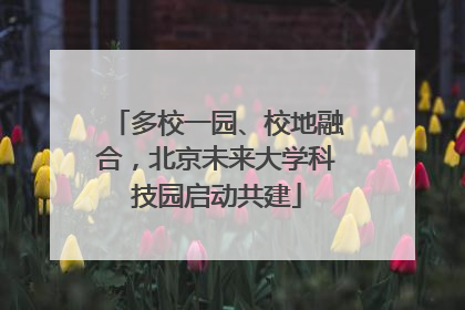 多校一园、校地融合，北京未来大学科技园启动共建