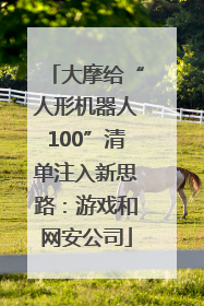 大摩给“人形机器人100”清单注入新思路：游戏和网安公司