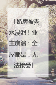 婚房被粪水浸泡！业主崩溃：全屋都是，无法接受