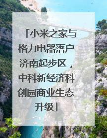 小米之家与格力电器落户济南起步区，中科新经济科创园商业生态升级