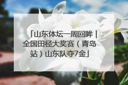 山东体坛一周回眸｜全国田径大奖赛（青岛站）山东队夺7金