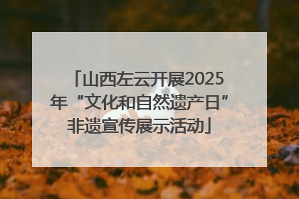 山西左云开展2025年“文化和自然遗产日”非遗宣传展示活动