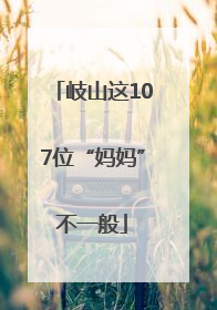 岐山这107位“妈妈”不一般