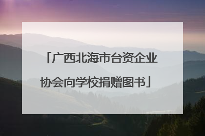 广西北海市台资企业协会向学校捐赠图书