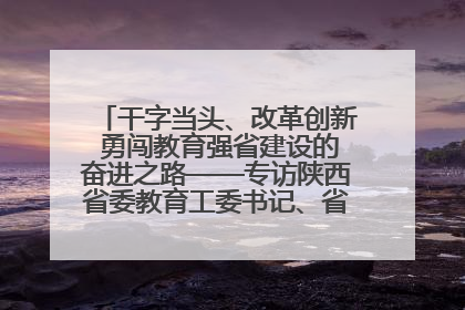 干字当头、改革创新 勇闯教育强省建设的奋进之路——专访陕西省委教育工委书记、省教育厅厅长王树声