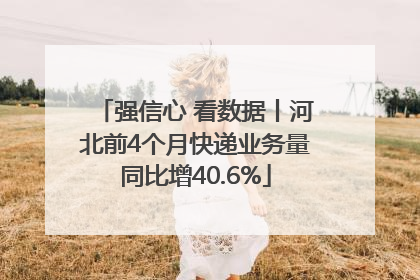 强信心 看数据丨河北前4个月快递业务量同比增40.6%