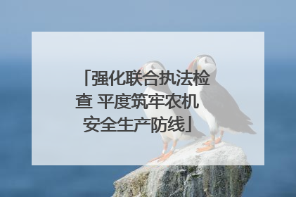 强化联合执法检查 平度筑牢农机安全生产防线