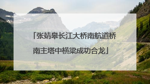 张靖皋长江大桥南航道桥南主塔中横梁成功合龙
