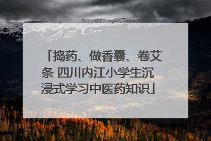 捣药、做香囊、卷艾条 四川内江小学生沉浸式学习中医药知识
