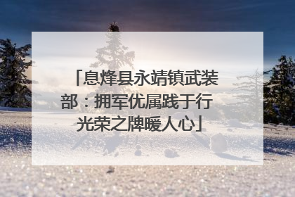 息烽县永靖镇武装部：拥军优属践于行 光荣之牌暖人心