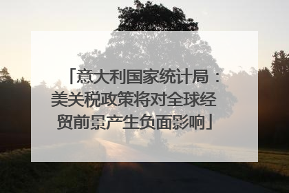 意大利国家统计局：美关税政策将对全球经贸前景产生负面影响